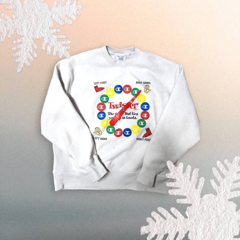 Vintage 1980's Champion Hasbro Twister Sweatshirt Unisex Size XL